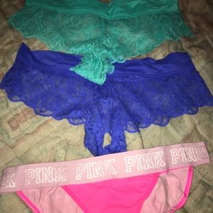 3pairs of Victoria secret pink underwear
